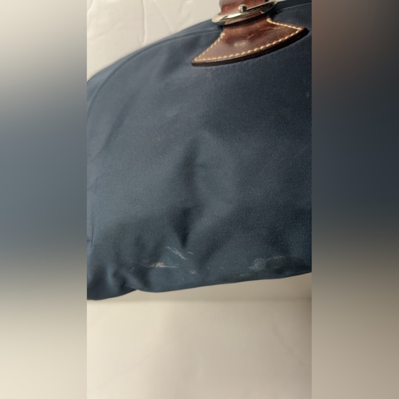 Dooney & Burke Nylon And Leather Trim Wayfarer Shoulder Bag - Navy Blue - Picture 9 of 10